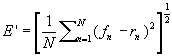 Equation for RMS error