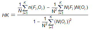 Equation for Hanssen and Kuipers score for multiple categories