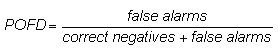 Equation for probability of false detection